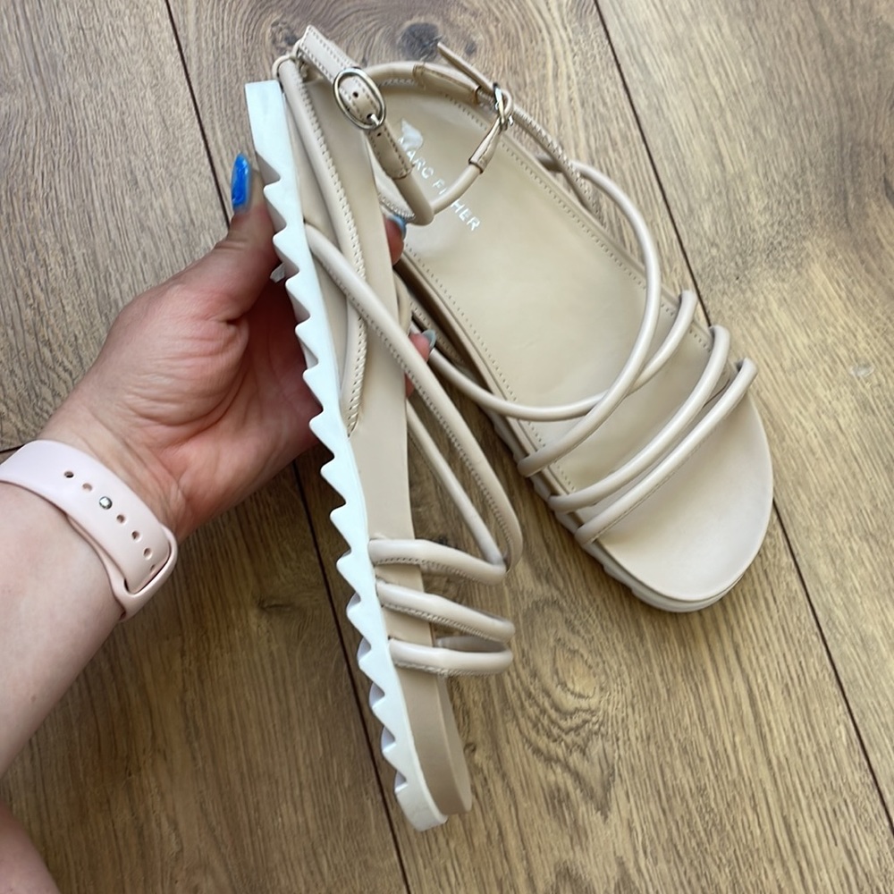 Marc Fisher sandals, beige